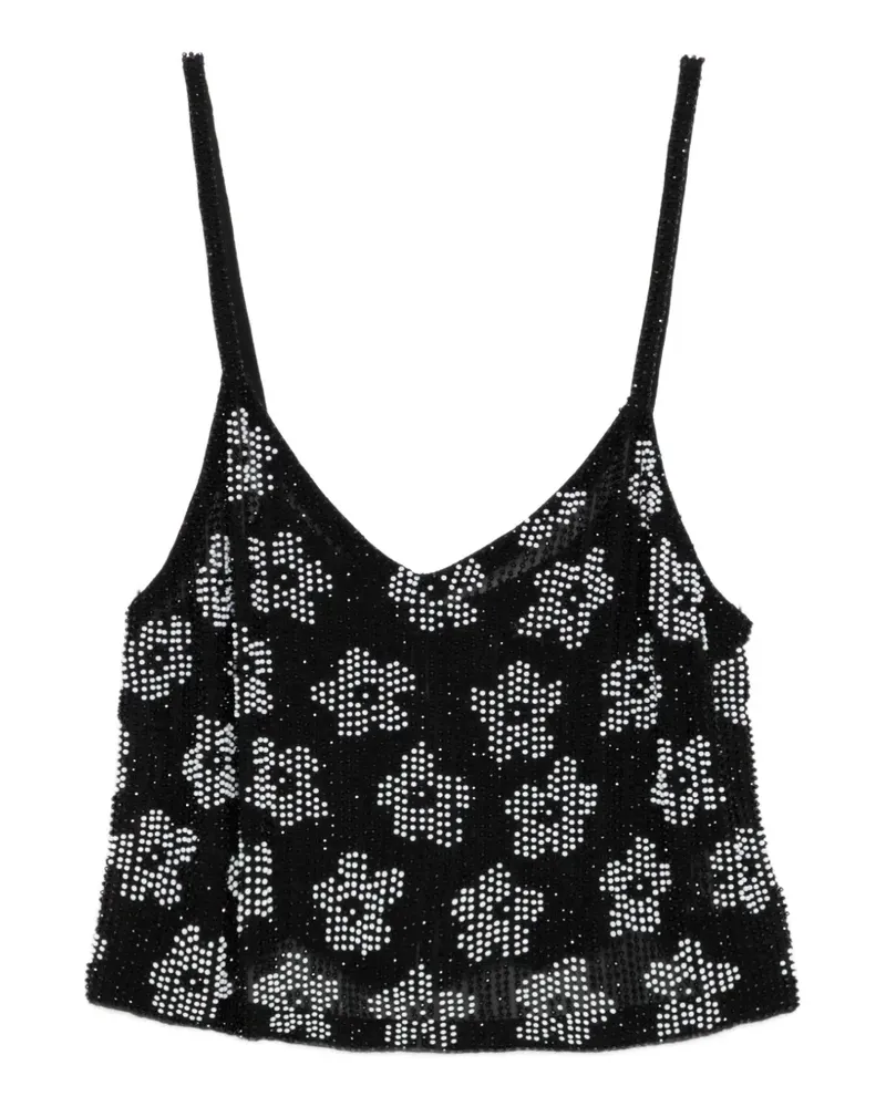 ASHISH floral sequin top - Schwarz Schwarz
