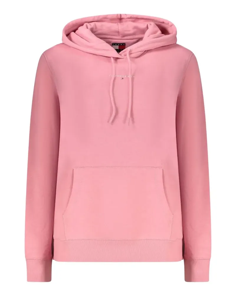 Tommy Hilfiger logo-detail kangaroo-pocket hoodie - Rosa Rosa
