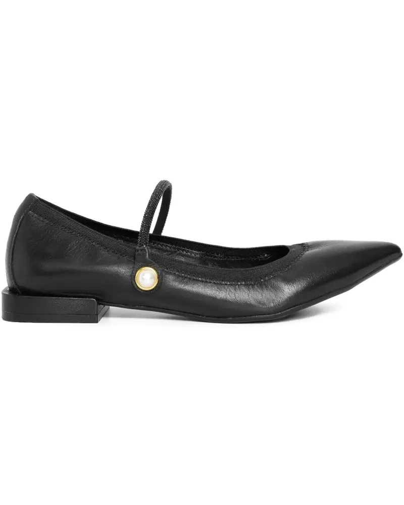 Sarah Chofakian Ballerinas aus Leder - Schwarz Schwarz