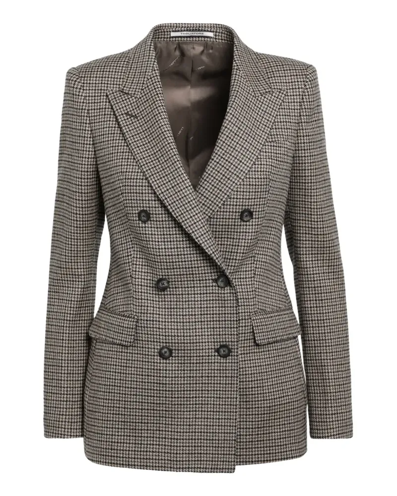 Tagliatore houndstooth double-breasted blazer - Braun Braun