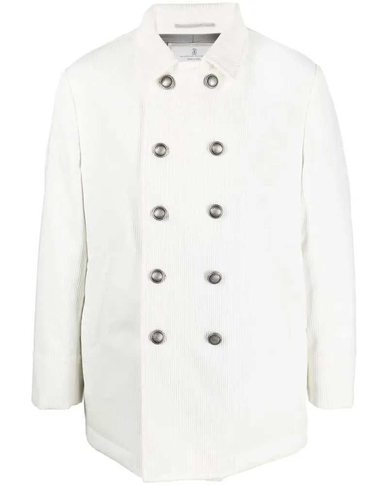 Brunello Cucinelli Cabanjacke aus Cord - Weiß Weiß