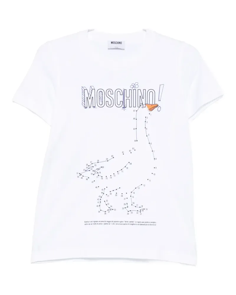 Moschino short-sleeve goose-print T-shirt - Weiß Weiß
