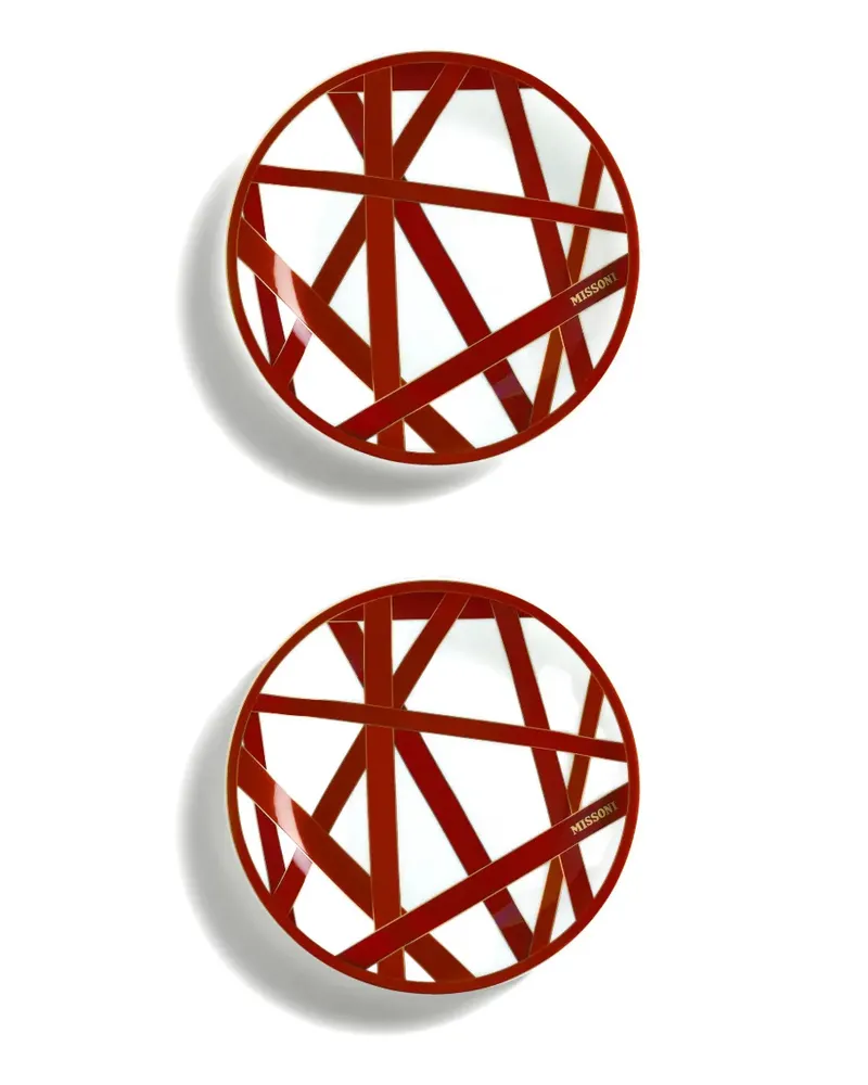 Missoni Home geometric-print plate - Weiß Weiß