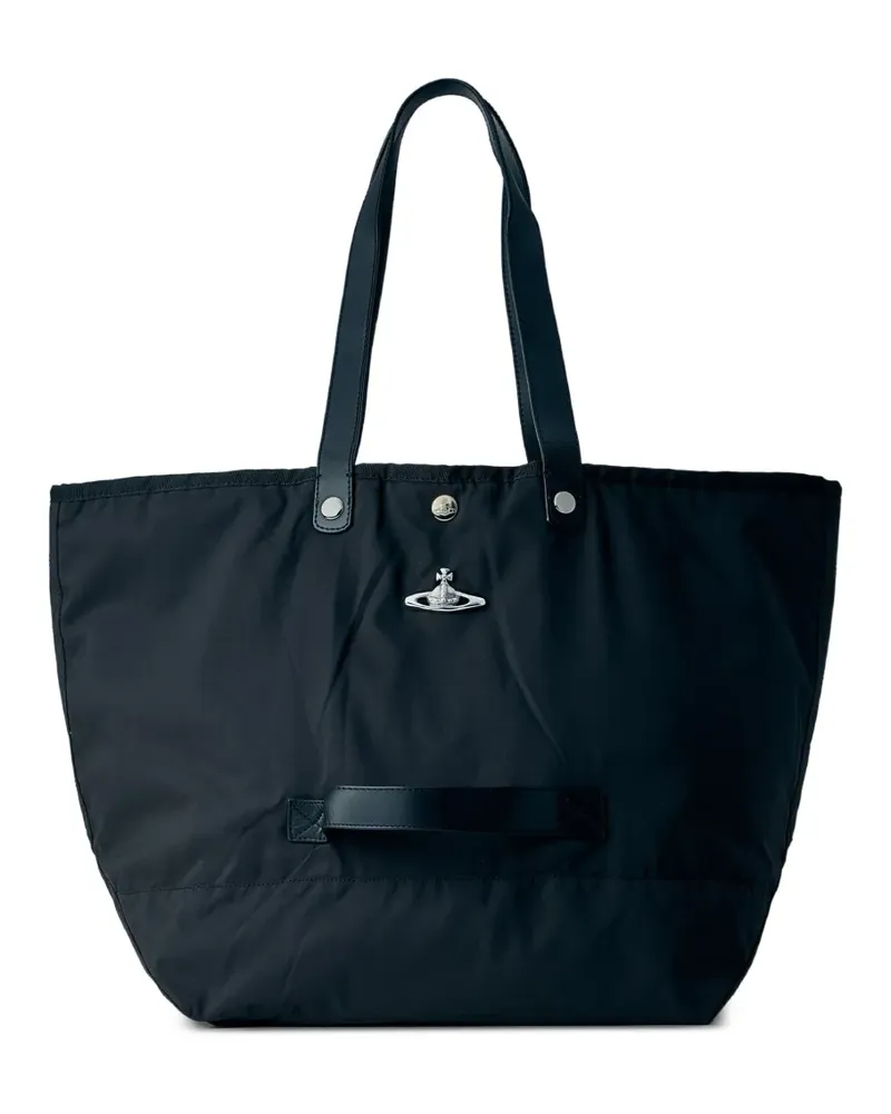 Vivienne Westwood Tote Bag mit Logo-Schild - Schwarz Schwarz