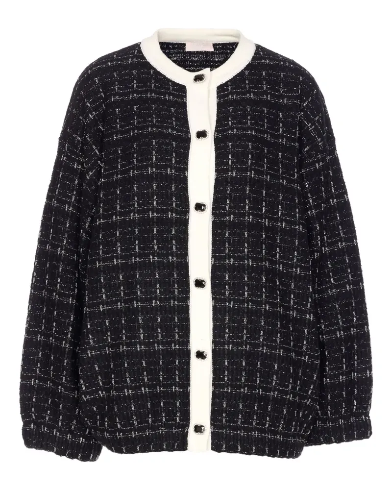 Liu Jo Tweed-Jacke mit Schmuckknöpfen - Schwarz Schwarz