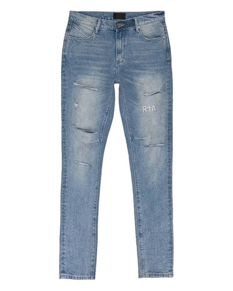 RTA Ausgeblichene Distressed-Jeans - Blau Blau