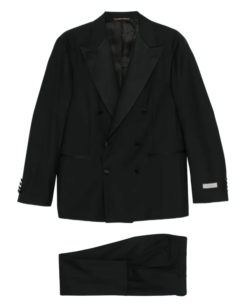 Canali Doppelreihiger Anzug - Schwarz Schwarz