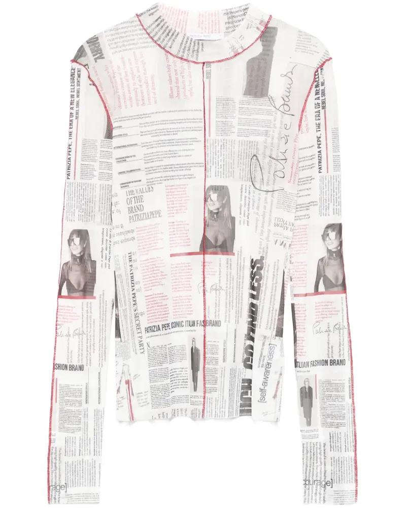 Patrizia Pepe Oberteil mit Manifesto-Print - J4F1 Manifesto Print J4f1