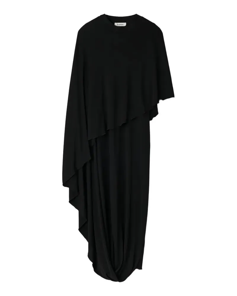 Rodebjer Asymmetrisches Kate Midikleid - Schwarz Schwarz