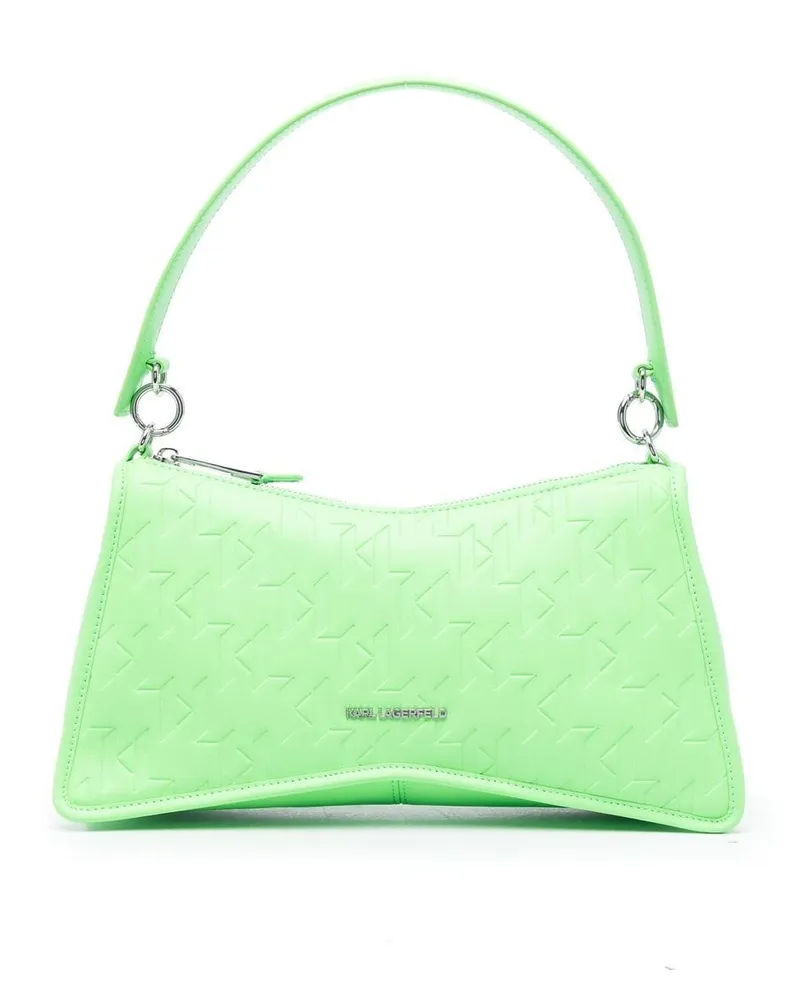 Karl Lagerfeld K/Seven Schultertasche mit Monogramm - Grün Grün