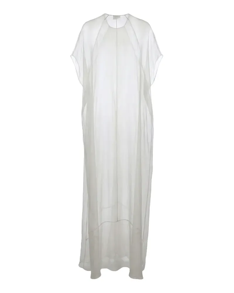 Valentino Garavani Semi-transparentes Maxikleid aus Seidenorganza - Weiß Weiß