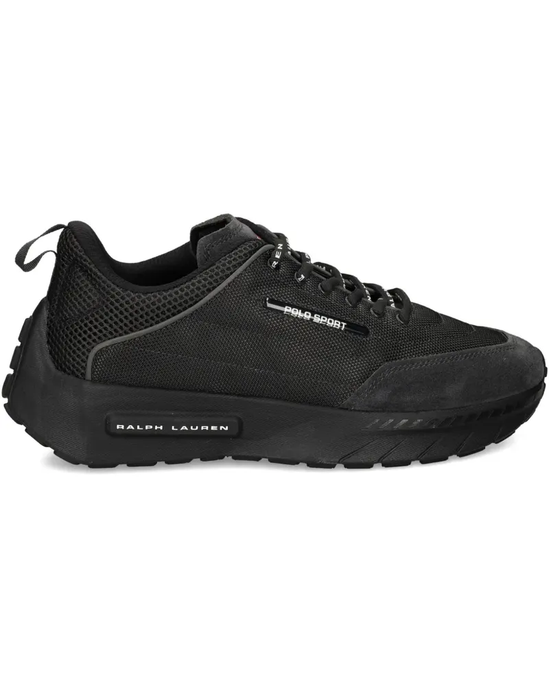 Ralph Lauren Sneakers aus Wildleder mit Mesh-Einsatz - Schwarz Schwarz