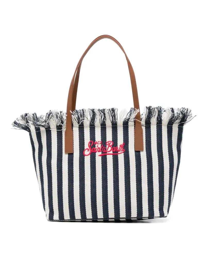 MC2 Saint Barth Gestreifte City Tote Bag - Blau Blau