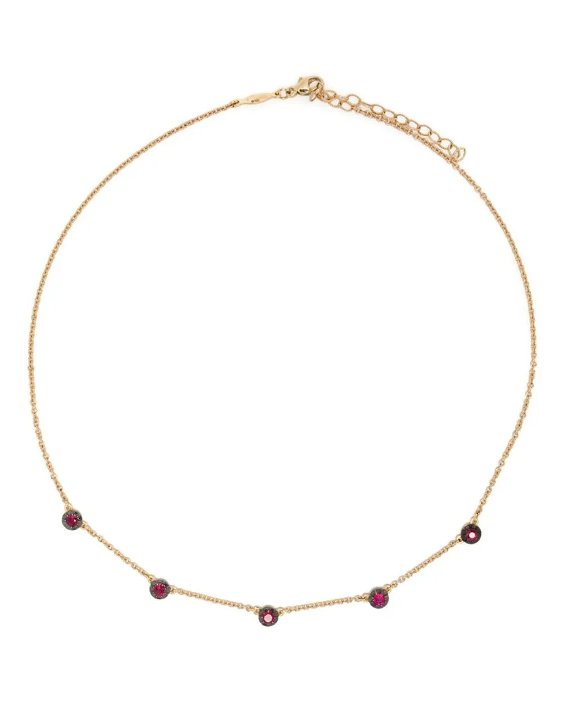 Jacquie Aiche 14kt Sophia Gelbgoldhalskette mit Rubin Gold