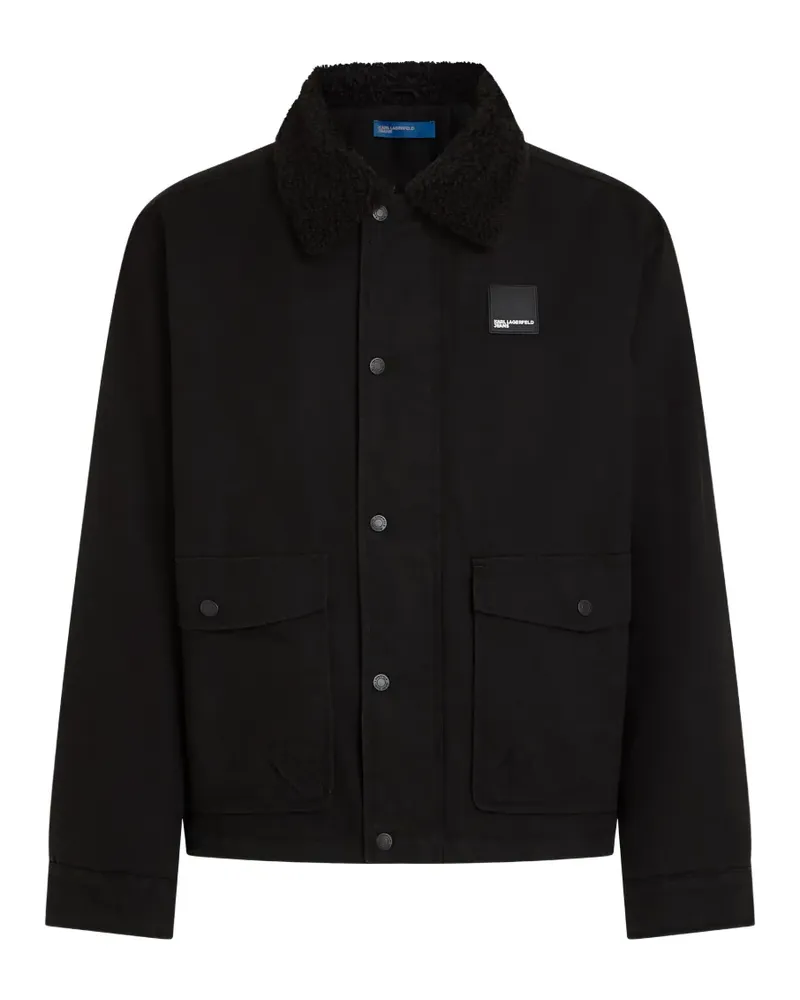 Karl Lagerfeld Beschichtete Jacke - Schwarz Schwarz