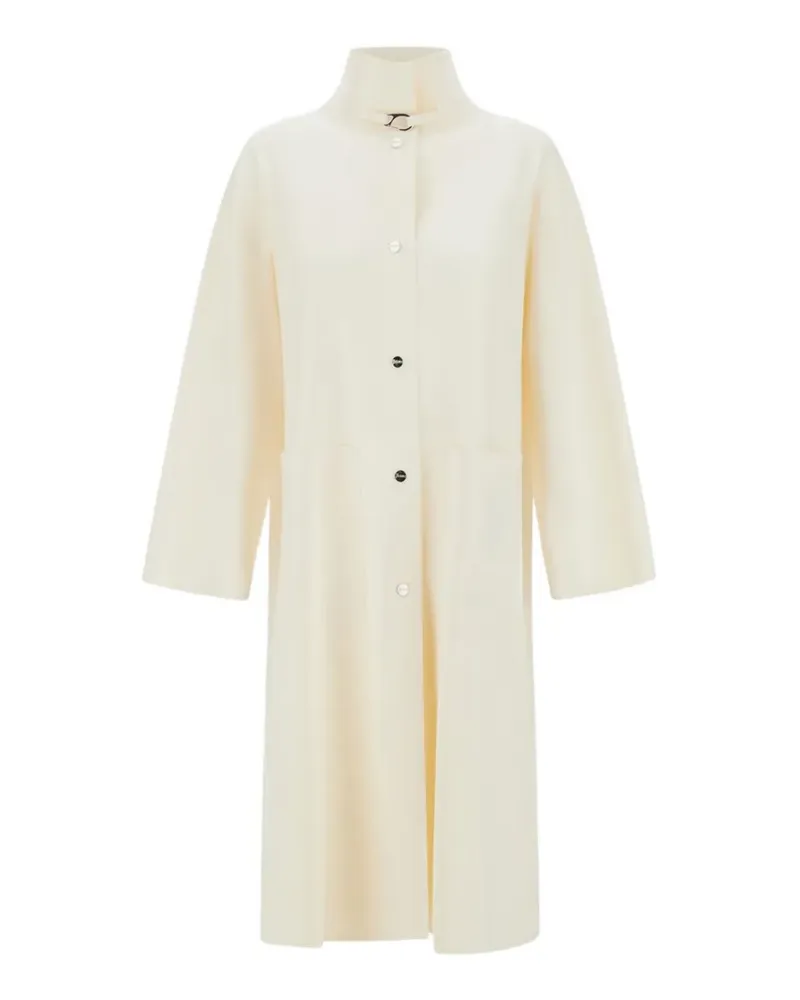 Herno high-neck button coat - Nude Nude