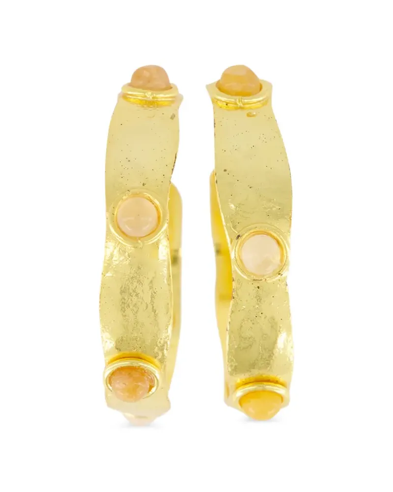 Sylvia Toledano Bianca quartz and jasper hoop earrings - Gold Gold