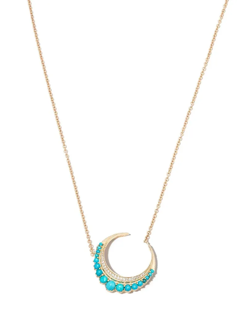 Jacquie Aiche Kleine 18kt Crescent Moon 18kt Gelbgoldhalskette Gold