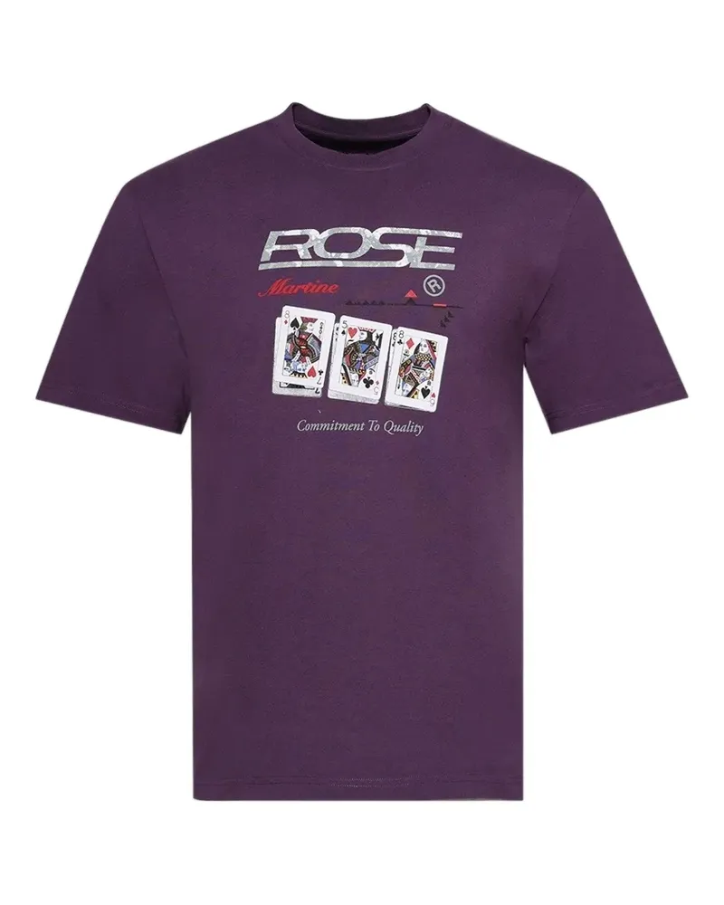 Martine Rose T-Shirt mit Kartenprint - Violett Violett