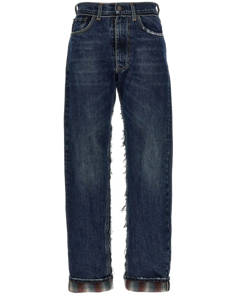 Maison Margiela x Pendleton Jeans mit Passe - Blau Blau