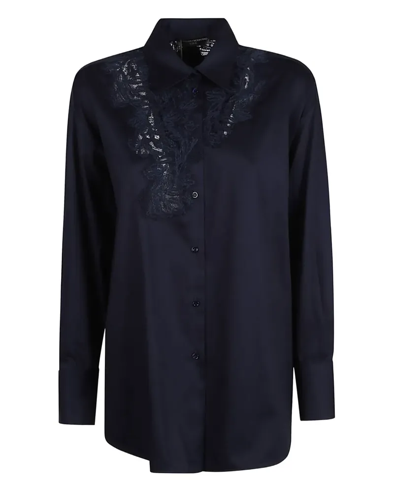 Ermanno Scervino lace polo-collar shirt - Blau Blau
