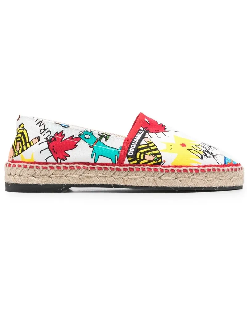 Dsquared2 Espadrilles mit Ahornblatt - Weiß Weiß