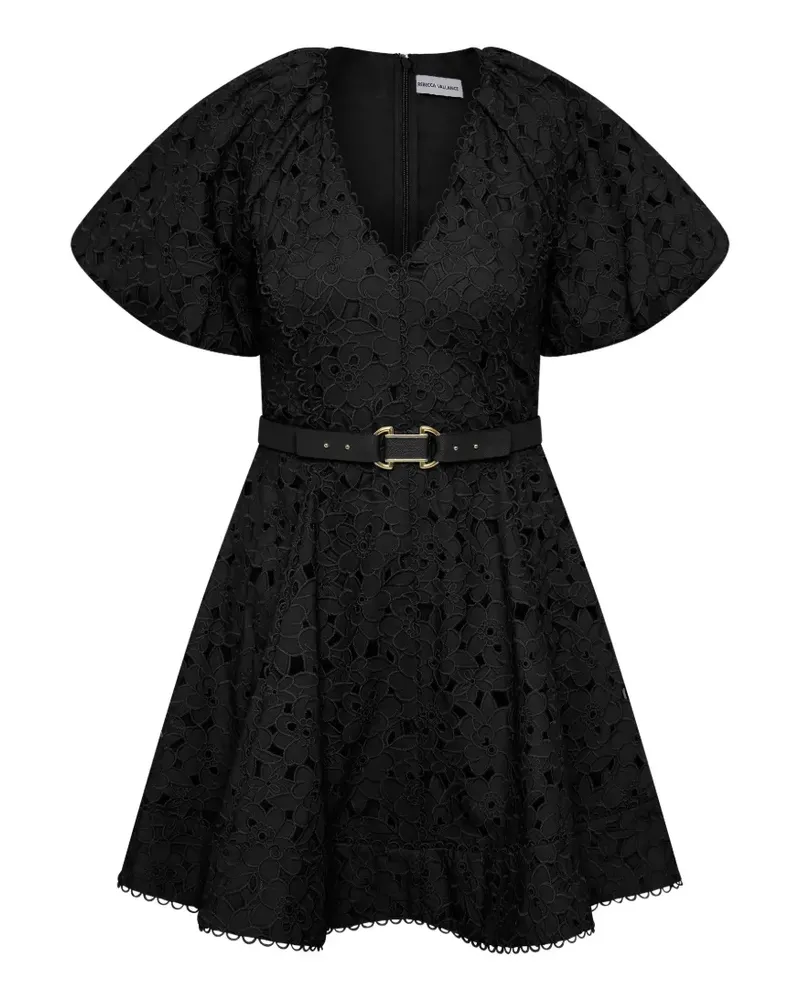 Rebecca Vallance Wilda Minikleid mit V-Ausschnitt - Schwarz Schwarz
