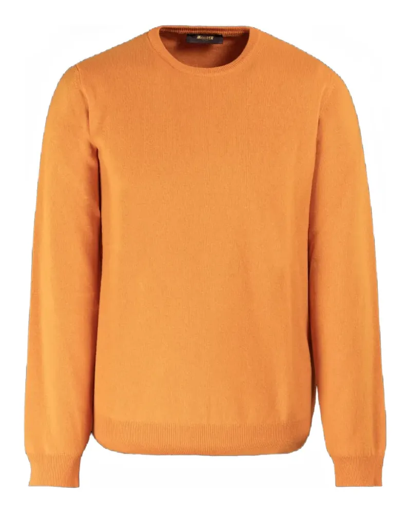 MOORER Pullover mit Rundhalsausschnitt - Orange Orange