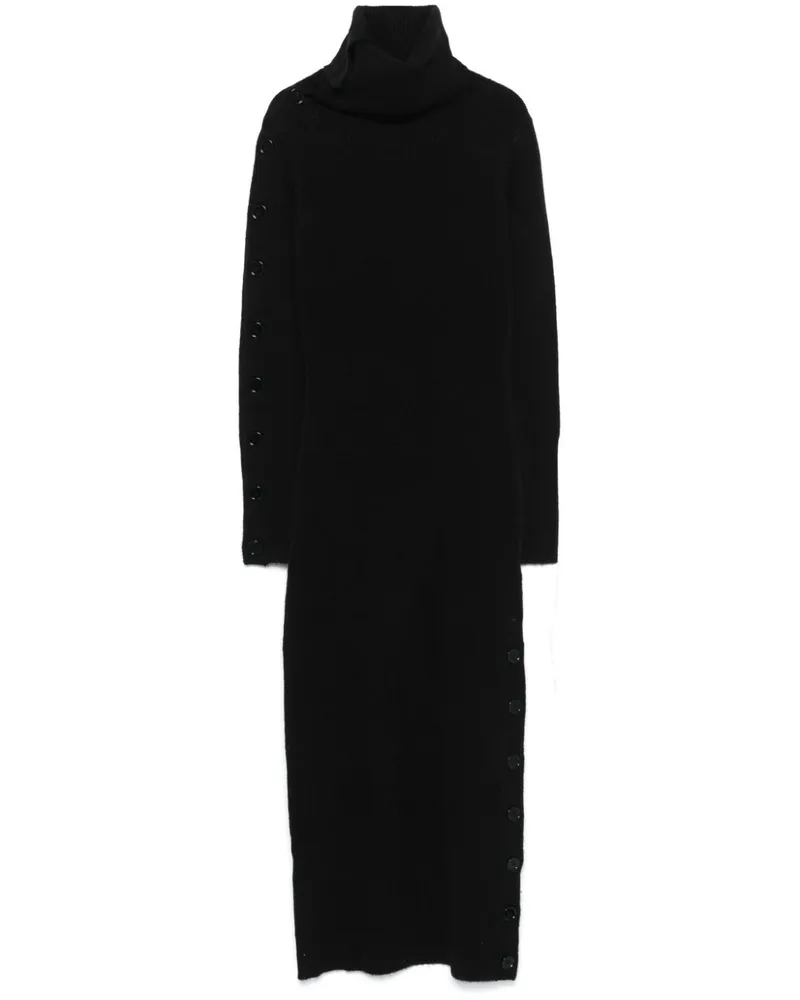 Patrizia Pepe Midikleid mit langen Ärmeln - Schwarz Schwarz