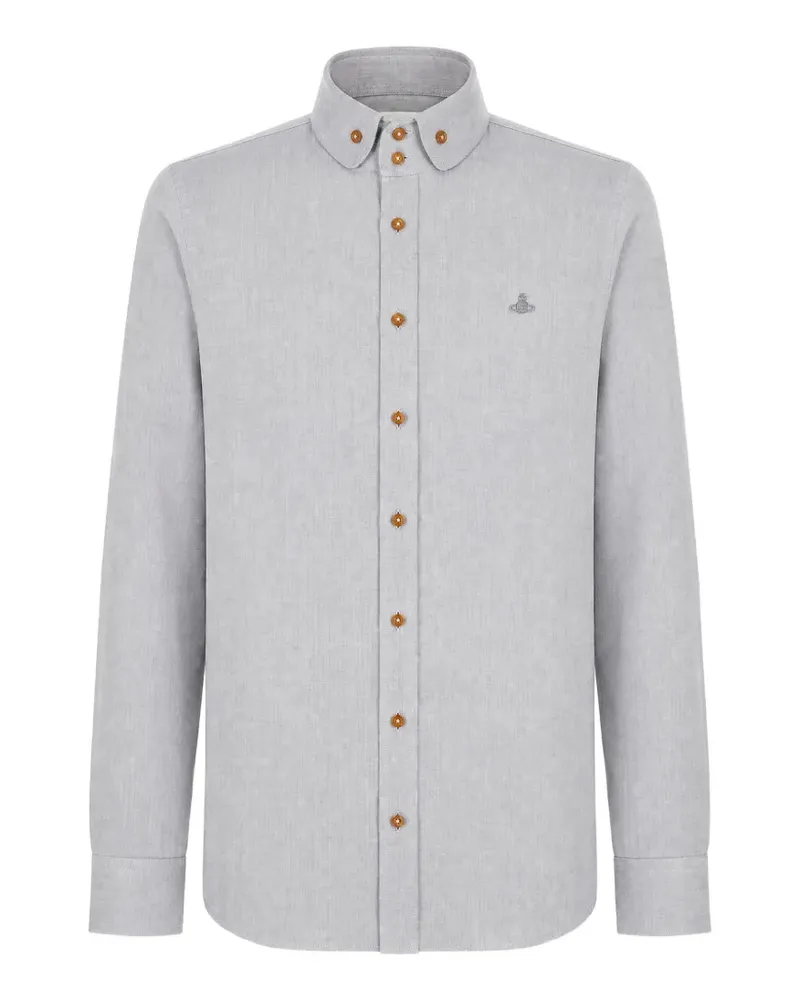 Vivienne Westwood Orb-embroidered button-down shirt - Grau Grau