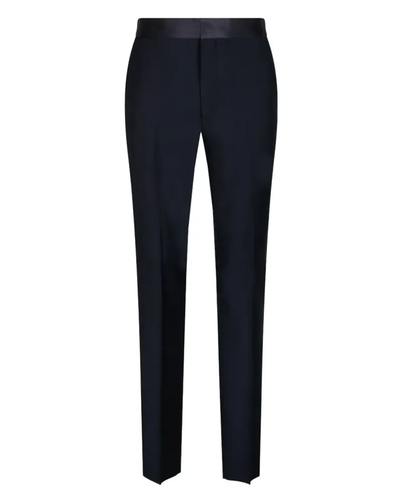 Givenchy Hose mit Satinbesatz - Blau Blau