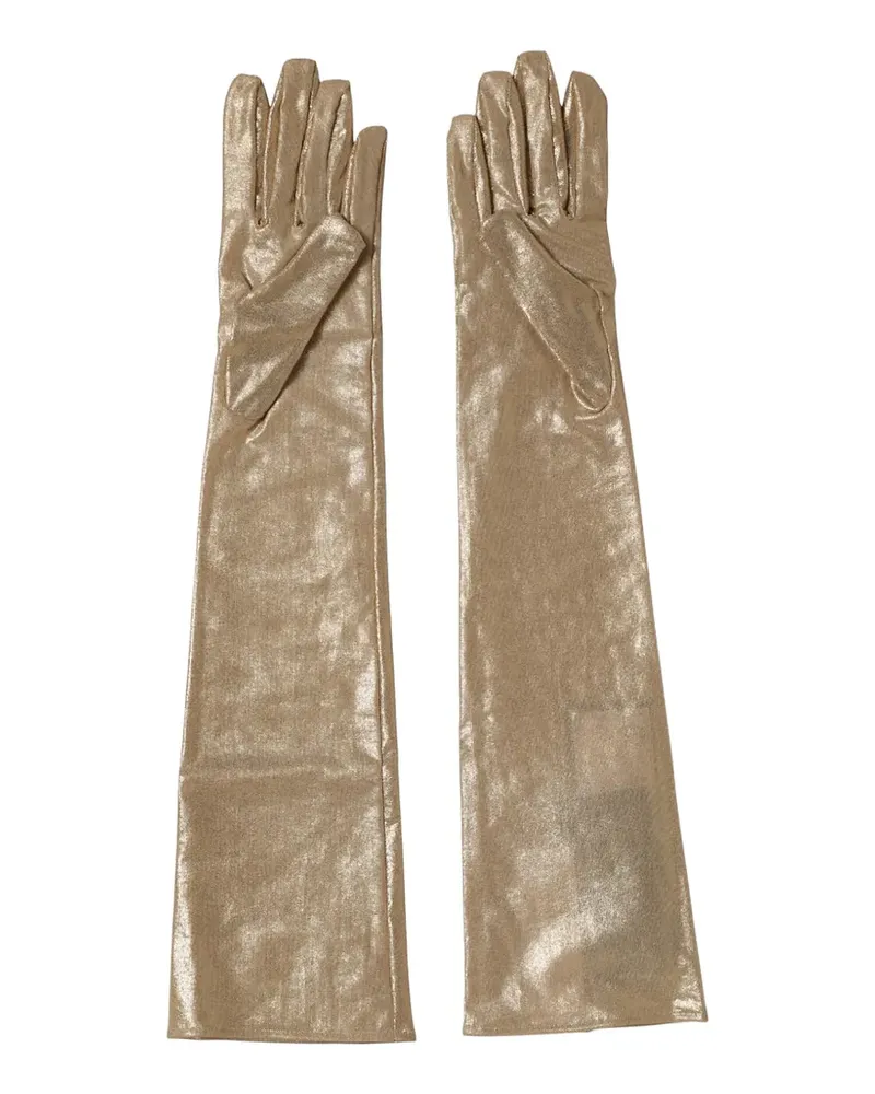 Dolce & Gabbana Handschuhe im Metallic-Look - Gold Gold
