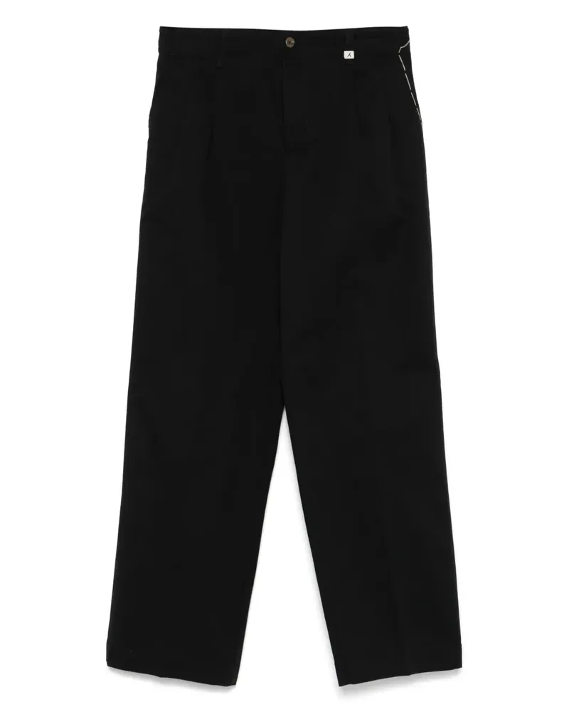MYTHS Hose mit Faltendetail - Schwarz Schwarz
