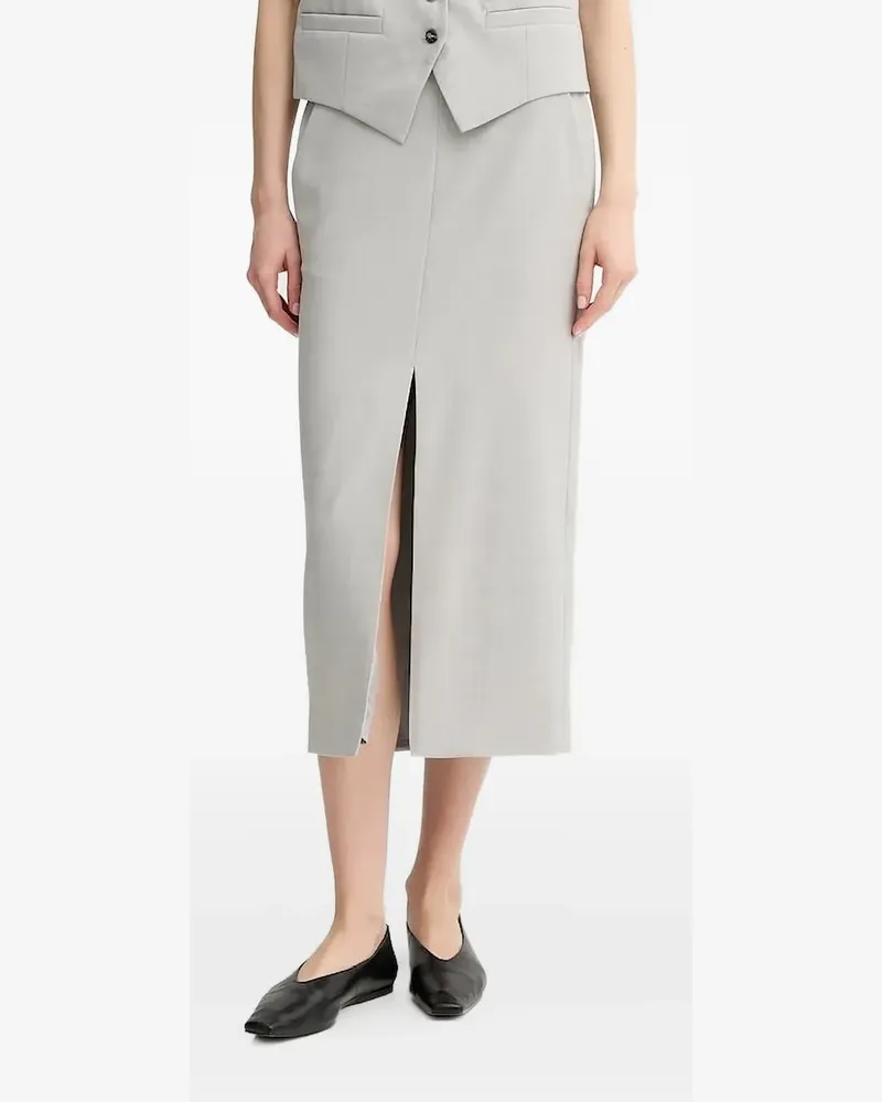 Day Birger et Mikkelsen Midirock mit Seitenschlitz - Grau Grau
