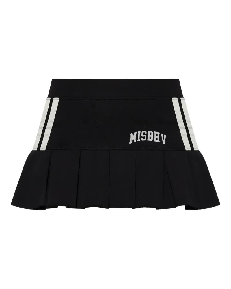 MISBHV striped pleated mini skirt - Schwarz Schwarz