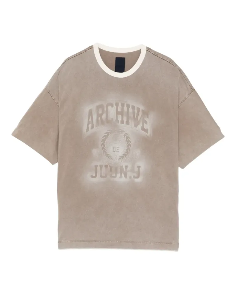JUUN.J Ringer T-Shirt - Braun Braun