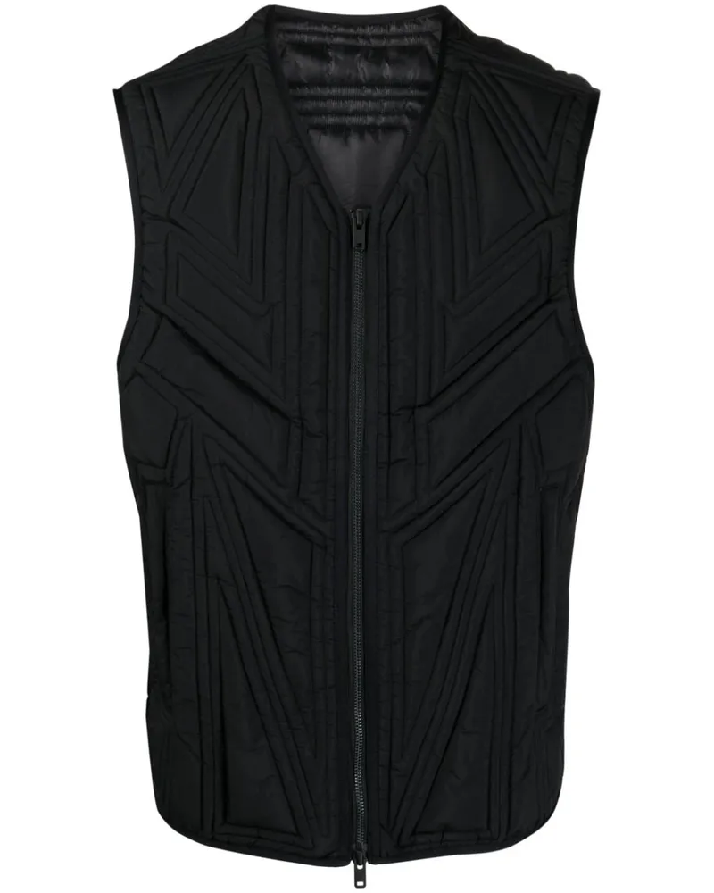 Y-3 x adidas Gesteppte Weste - Schwarz Schwarz