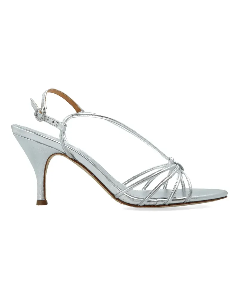 aeyde strappy knotted leather heels - Silber Silber