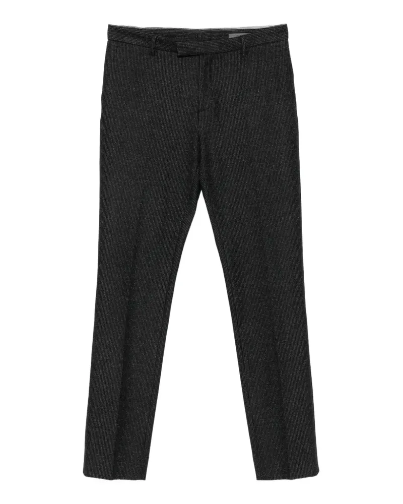 John Varvatos pinstripe-pattern tailored trousers - Schwarz Schwarz
