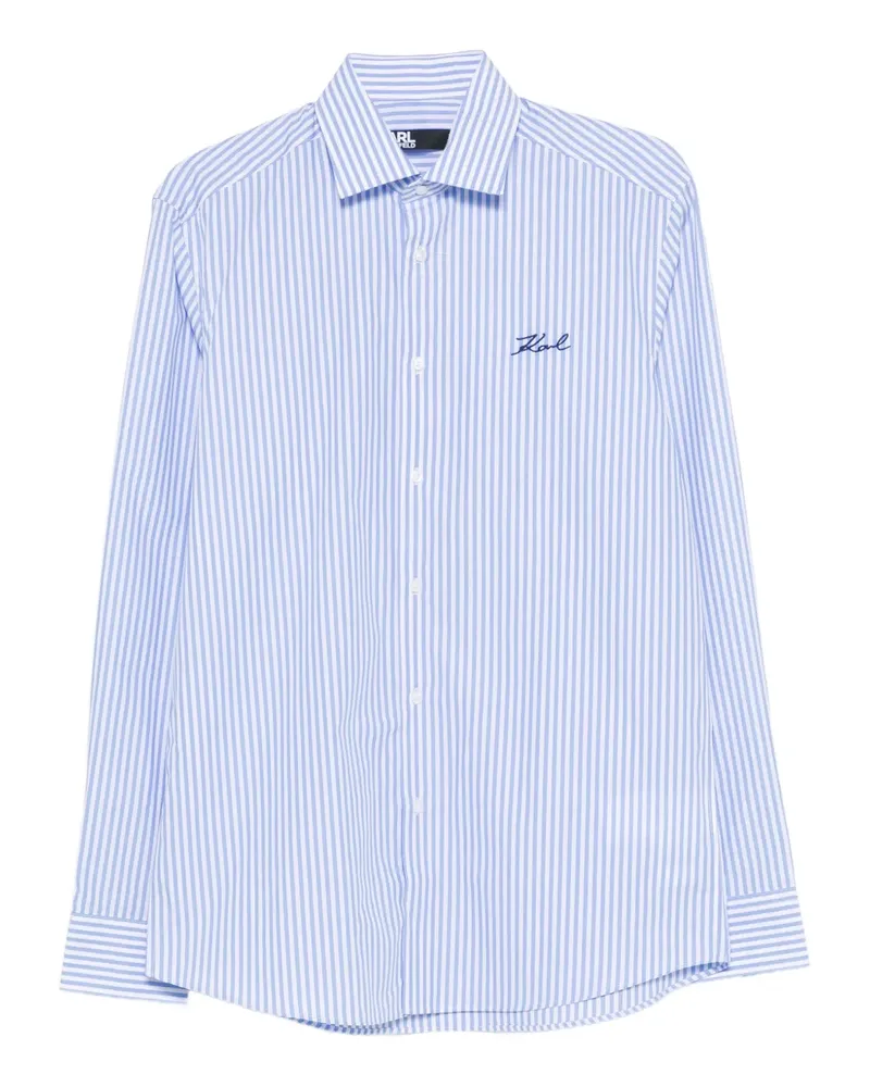 Karl Lagerfeld Gestreiftes Hemd - Blau Blau
