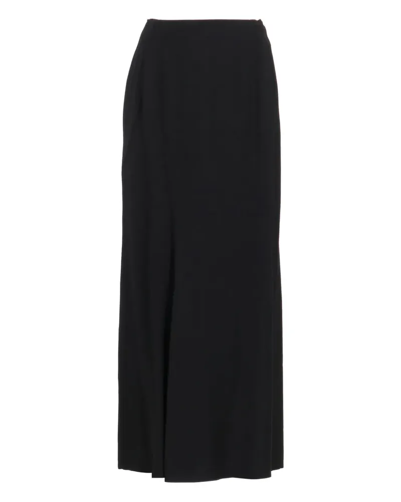 Yohji Yamamoto Langer Rock mit diagonalem Schnitt - Schwarz Schwarz
