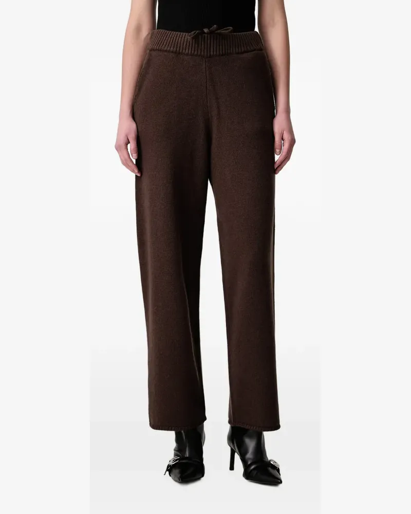 WRSTBHVR Nerian Strickhose mit Logo-Stickerei - Braun Braun