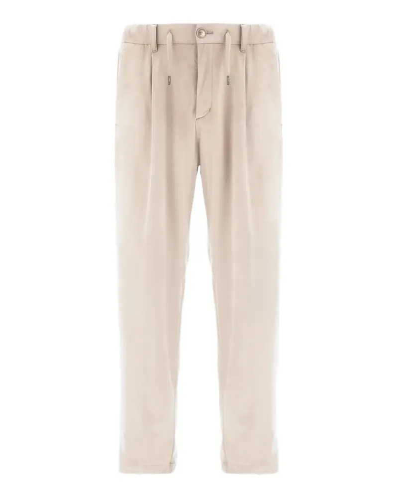 Herno suede-effect drawstring trousers - Weiß Weiß