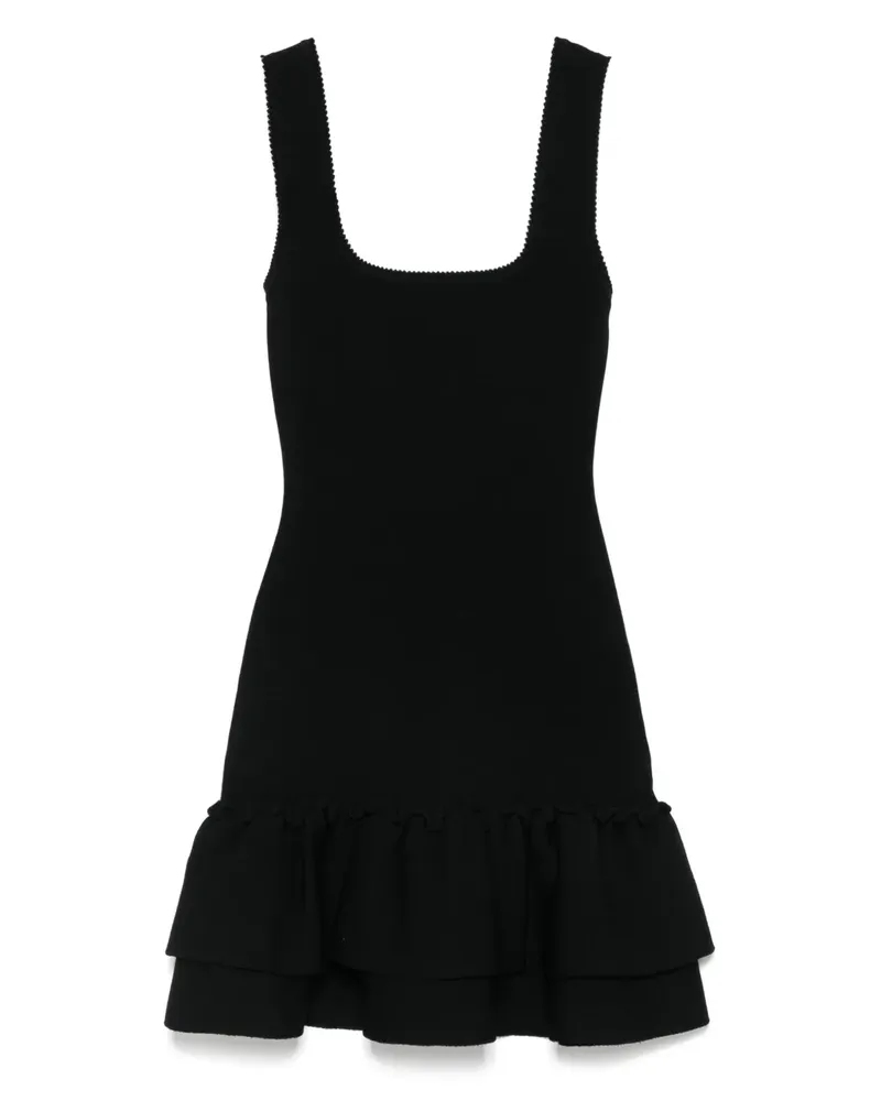 Sandro Minikleid mit Rüschendetail - Schwarz Schwarz