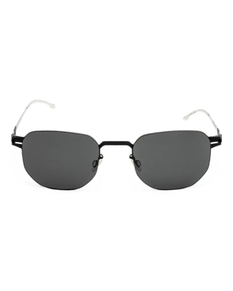 Mykita Sonnenbrille mit geometrischem Gestell - Schwarz Schwarz