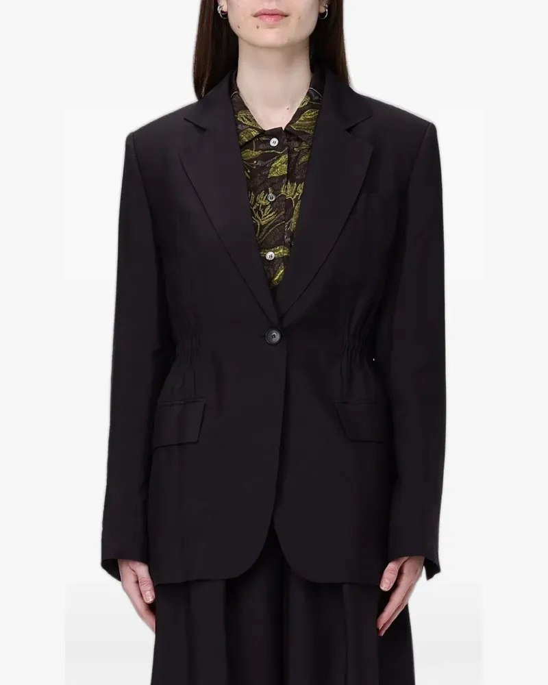 TELA single-breasted elasticated-waist blazer - Braun Braun