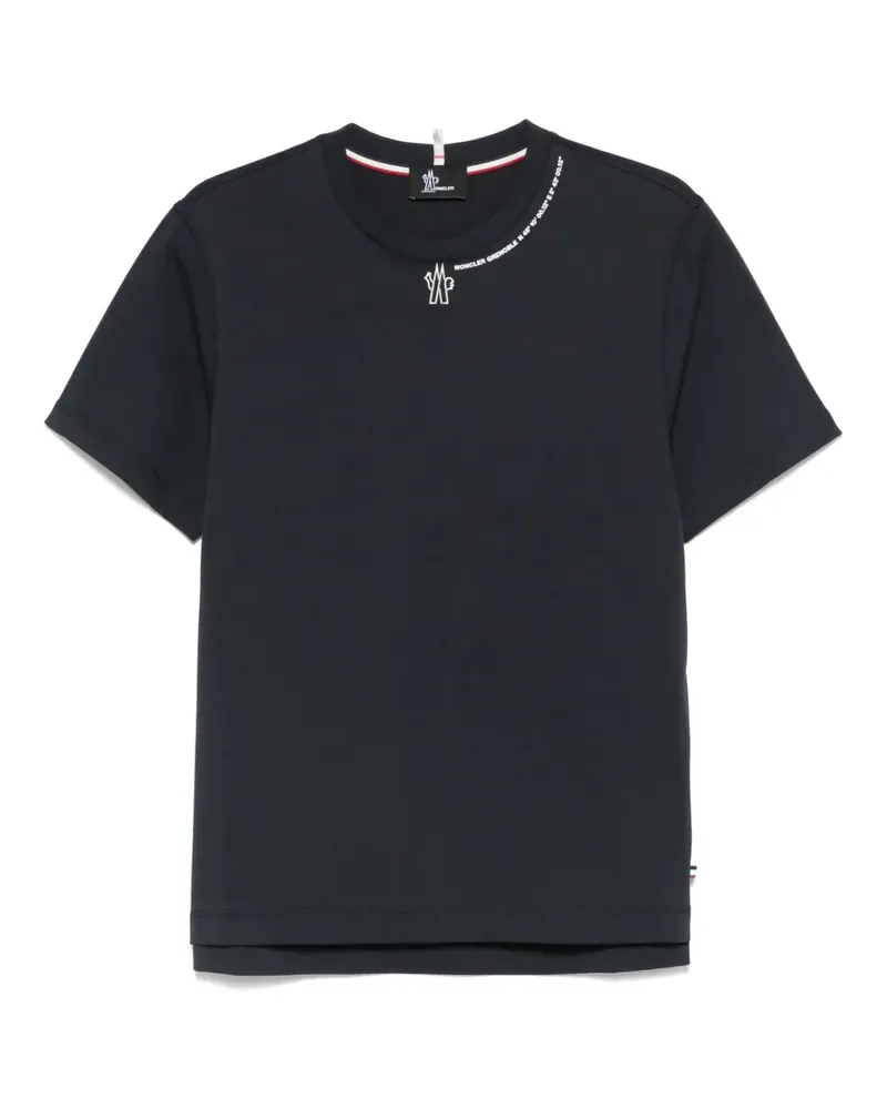 Moncler T-Shirt mit Logo-Print - Blau Blau