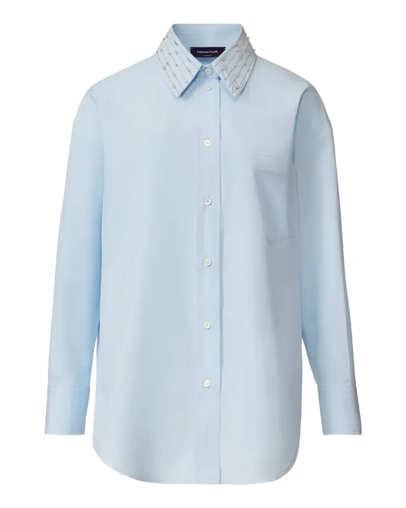 Fabiana Filippi Hemd mit verziertem Kragen - Blau Blau