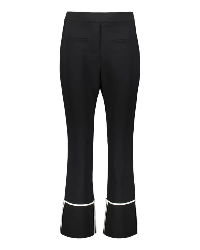ELLERY contrast-trim flared trousers - Schwarz Schwarz