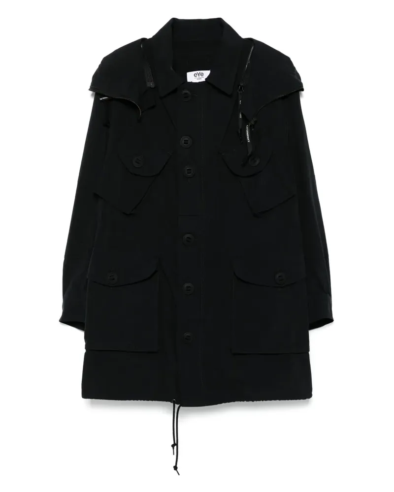 Junya Watanabe x C.P. Parka mit Goggles-Detail - Schwarz Schwarz